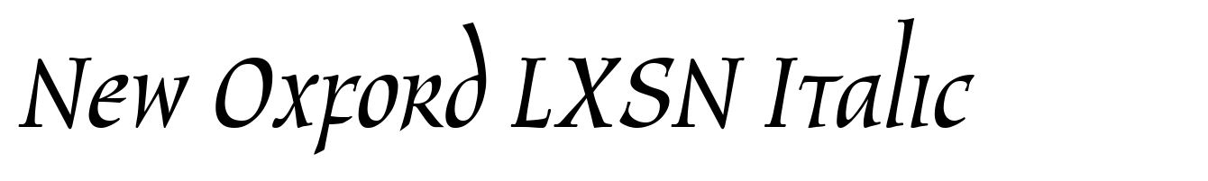 New Oxford LXSN Italic